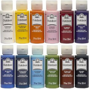 FolkArt Gloss Finish Acrylic Enamel Craft Set Designed for Beginners and Artists, Non-Toxic Formula Perfect for Glass and Ceramic Painting, , 32 Ounce, 16 Count (Pack of 1)