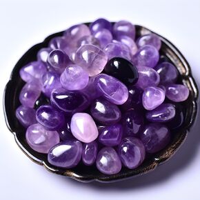 Polished Amethyst R Crystals - 10 oz Handpicked Tumbled Gemstones Rocks, Pebbles for Reiki, Chakra, Healing Home Decor
