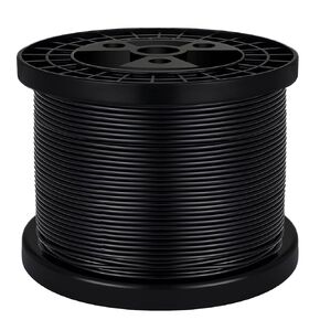 1000Ft Black Vinyl Coated Wire Rope,1/16 Inch Coated to 3/32 Inch,304 Stainless Steel for Globe String Lights Hanging,Outdoor Light Guide Wire,DIY Balustrades