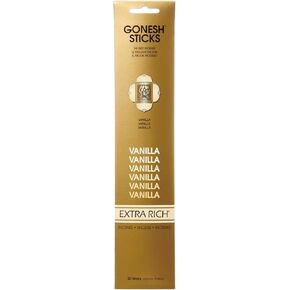 Gonesh Incense Sticks Extra Rich Collection Vanilla, 20 Piece