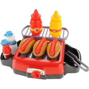 PowerTRC Hot Dog Roller Grill Electric Stove Play Set | Food Kitchen Appliance | Kids Pretend Play Food | Barbecue Toy