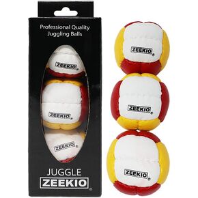 Zeekio Galaxy Juggling Balls - Premium 12 Panel Genuine Leather Balls - 130g - 67mm - Pack of 3 Dark Blue