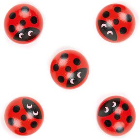 Nene Toys Ladybug Memory Game - Wooden Matching Game for Kids Age 3-5 with 10 Patterns - Educational Family Board Game
