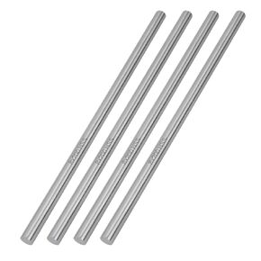 Pack of 4 Round Steel Rod, Diameter 8mm HSS Lathe Bar Stock Tool 200mm /7.9 inch Long, for Shaft Gear Drill Lathes Boring Machine Turning Miniature Axle, Clindrical Pin Tool