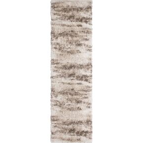 Noori Rug - Premium & Luxury Imported - Lux Madison Machine Made High Pile Abstract - Rectangle - Beige - Brown - 2'2" x 6'0", Entryway, Kitchen