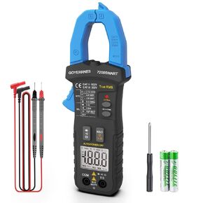 Digital Clamp Multimeter,TRMS 6000 Counts Clamp-on Avometer AC DC Voltage Current DMM Test Meter, Auto Range Ammeter Measure Resistance Capacitance Diode Continuity NCV