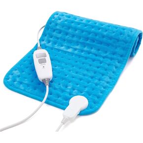Heating pad for Back, Neck, Shoulder, Abdomen, Knee and Leg Pain Relief, Auto-Off,Machine Washable,Blue,12"x24" in Kuwait
