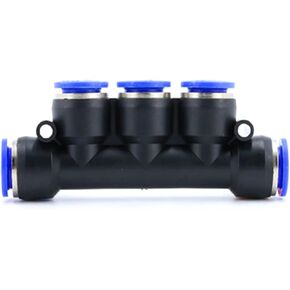 5Pcs 1/8inch Plastic Air Push to Connect Fittings,Straight Push Connectors Pneumatic Union（PW4）