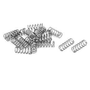 uxcell Compression Spring,304 Stainless Steel,4mm OD,0.5mm Wire Size,10mm Free Length,Silver Tone,20Pcs