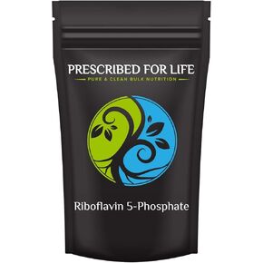 Prescribed For Life Riboflavin 5 Phosphate Powder | Vegan Vitamin B2 Supplement Powder | Gluten Free, Non-GMO, Soy Free, Kosher | Natural Vitamins for Hair, Skin and Nails (2 oz / 56 g)