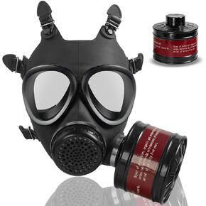 Gas Masks Survival Nuclear and Chemical - Gas Mask with 40mm Gas Mask Filter - Full Face Respirator Mask for Gases Chemicals Vapors Dust Painting Welding
