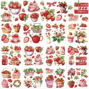 Whaline 12 Sheets Christmas Rub on Transfers Classic Watercolor Santa Snowman Gnome Transfer Stickers Winter Floral Bird Furniture Decals for Home Office Paper Wood DIY Crafts, 6.5 x 6.5 Inch