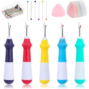 6 PCS Sewing Seam Rippers, Seam Ripper Set Include 2 Big 2 Small, and 2 Colorful Stitch Ripper Sewing Tool with Sewing Pins, Scissors, Tailors Chalk for Sewing Crafting Thread Removin