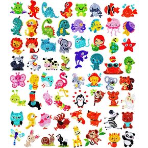 sinceroduct 5D DIY Kids Animal Diamond Painting Stickers Beginner Diamond Painting Kits, Digital Diamond Paint in Kuwait