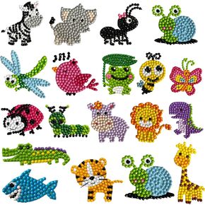 sinceroduct 5D DIY Kids Animal Diamond Painting Stickers Beginner Diamond Painting Kits, Digital Diamond Paint