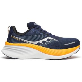 Saucony Men's Hurricane 24 Sneaker, Navy/Peel, 10 Wide