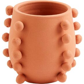 Mud Pie Terracotta Bead Vase, Small, 5" x 4" Dia