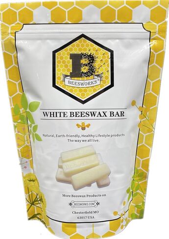 Beesworks® (6) 1oz White Beeswax Bars - Package of (6) 1oz Bars (6oz) - Cosmetic Grade. in Saudi Arabia