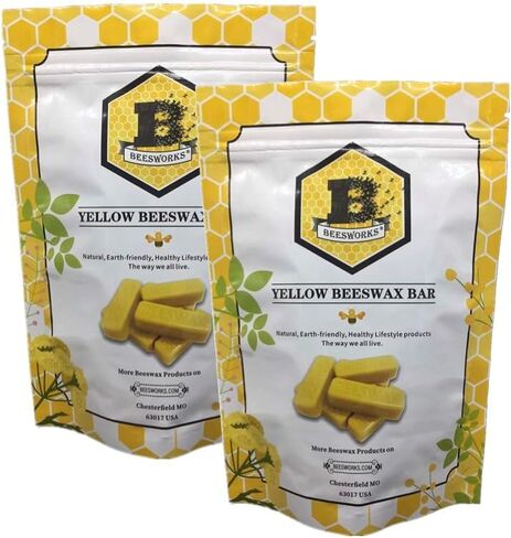 Beesworks® (6) 1oz White Beeswax Bars - Package of (6) 1oz Bars (6oz) - Cosmetic Grade. in Saudi Arabia