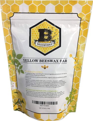 Beesworks® (6) 1oz White Beeswax Bars - Package of (6) 1oz Bars (6oz) - Cosmetic Grade. in Saudi Arabia