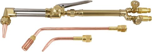 SÜA - Medium Duty Oxy-Fuel Torch with Check Valves, Cutting, Heating and Welding Tips (Acetylene) - Compatible with Victor in Saudi Arabia