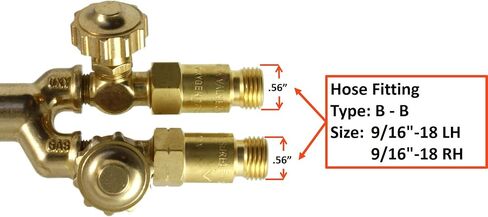 SÜA - Medium Duty Oxy-Fuel Torch with Check Valves, Cutting, Heating and Welding Tips (Acetylene) - Compatible with Victor in Saudi Arabia