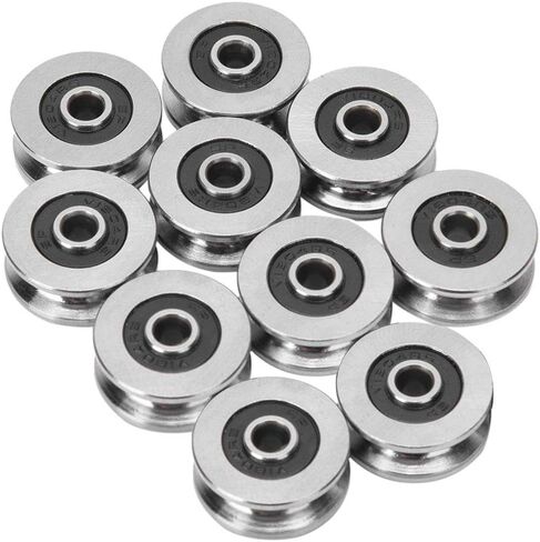 V Groove Ball Bearing, 10pcs V1804 Track Roller Bearing Guide Rail Bearing, 4mm ID, 18mm OD, for Motor, Toys, Model, Instrument and Meter, Communication Equipment in Saudi Arabia