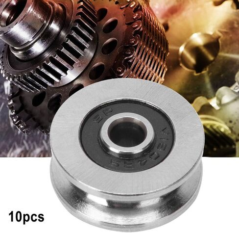 V Groove Ball Bearing, 10pcs V1804 Track Roller Bearing Guide Rail Bearing, 4mm ID, 18mm OD, for Motor, Toys, Model, Instrument and Meter, Communication Equipment in Saudi Arabia