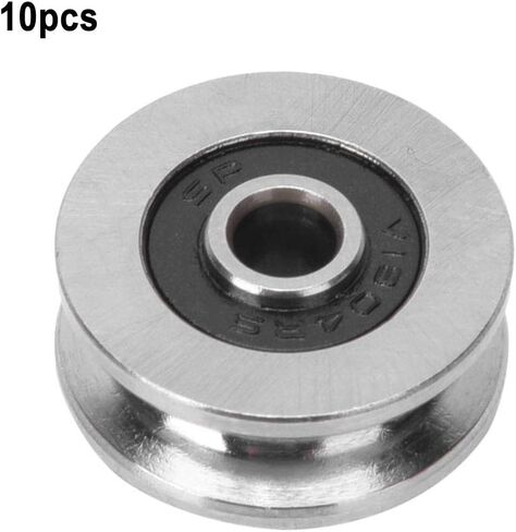V Groove Ball Bearing, 10pcs V1804 Track Roller Bearing Guide Rail Bearing, 4mm ID, 18mm OD, for Motor, Toys, Model, Instrument and Meter, Communication Equipment in Saudi Arabia