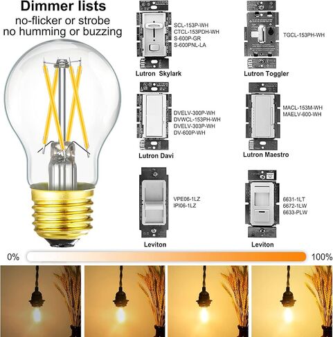 Dimmable E26 led Bulb 6W Equal 60 watt Vintage LED Edison Bulb AC120V A15 LED Bulb for Ceiling Fan Light Bulbs,Appliance Bulb and Refrigerator Light Bulb 600LM Clear Medium 6Pack (Soft white 3000k) in Saudi Arabia