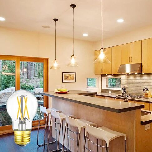 Dimmable E26 led Bulb 6W Equal 60 watt Vintage LED Edison Bulb AC120V A15 LED Bulb for Ceiling Fan Light Bulbs,Appliance Bulb and Refrigerator Light Bulb 600LM Clear Medium 6Pack (Soft white 3000k) in Saudi Arabia