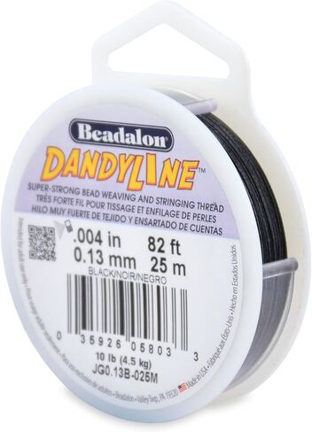 Beadalon DandyLine 0.28 مم (0.011 بوصة) أبيض 100 م (328 قدم) خيط خرز مضفر in Kuwait