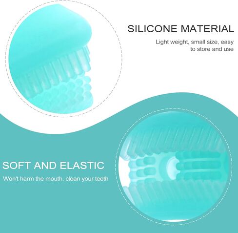 EXCEART Lazy Toothbrush Silicone Soft Chewable Toothbrushes Portable Travel Toothbrush Hands-Free Teeth Whitening Toothbrush Denture Cleaning Tablets,Denture Cleaner,Infant Tongue Cleaner Newborn in Saudi Arabia
