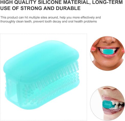 EXCEART Lazy Toothbrush Silicone Soft Chewable Toothbrushes Portable Travel Toothbrush Hands-Free Teeth Whitening Toothbrush Denture Cleaning Tablets,Denture Cleaner,Infant Tongue Cleaner Newborn in Saudi Arabia