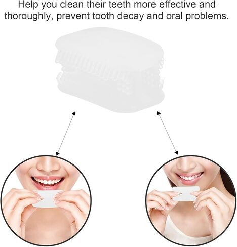 EXCEART Lazy Toothbrush Silicone Soft Chewable Toothbrushes Portable Travel Toothbrush Hands-Free Teeth Whitening Toothbrush Denture Cleaning Tablets,Denture Cleaner,Infant Tongue Cleaner Newborn in Saudi Arabia