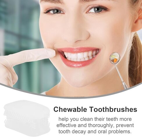 EXCEART Lazy Toothbrush Silicone Soft Chewable Toothbrushes Portable Travel Toothbrush Hands-Free Teeth Whitening Toothbrush Denture Cleaning Tablets,Denture Cleaner,Infant Tongue Cleaner Newborn in Saudi Arabia