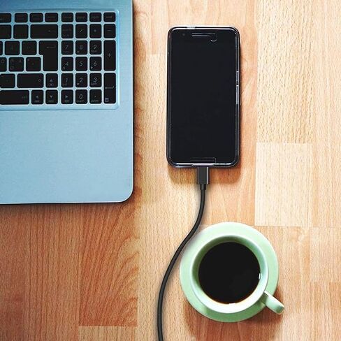 كابل USB إلى Micro USB، 3 عبوات بطول 6 أقدام شحن سريع USB 2.0 A ذكر إلى Micro B سلك شاحن مزامنة لأجهزة Android وSamsung وLG وHTC وMotorola وNokia وMP3 والكاميرا - أبيض in Kuwait