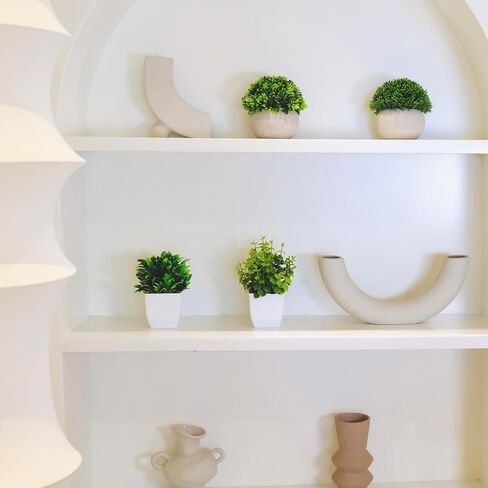 Fake Plants 2 Packs Artificial Eucalyptus Plants for Indoor Mini Artificial Potted Plants for Home Bathroom Office Decor in Saudi Arabia