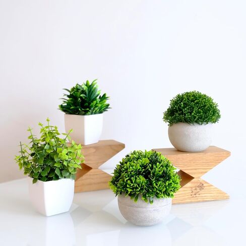 Fake Plants 2 Packs Artificial Eucalyptus Plants for Indoor Mini Artificial Potted Plants for Home Bathroom Office Decor in Saudi Arabia