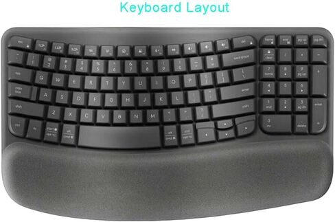 Ultra Thin Desktop PC Silicone Keyboard Cover Skin Protector Compatible with Logitech K350 MK550 MK570 Wireless Wave Keyboard (NOT for Other Desktop Keyboards) (Black) in Kuwait