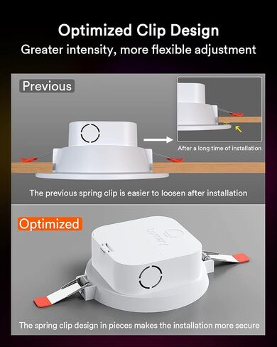 Lumary Integrated Smart Recessed Lighting 6 Inch with Junction Box 13W 1000LM Canless WiFi Downlight RGBCW Color Changing Wafer Light Work with Alexa/Google Assistant, 1PCS in Saudi Arabia