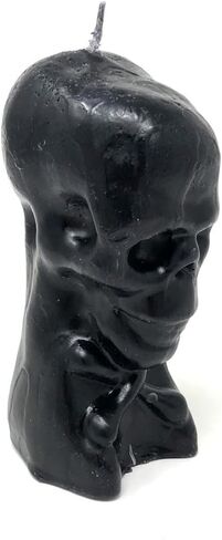 5" Skeleton Head Sculpture - Skull - Unique Gothic Style Candle for Spooky Ambiance, Home Decor, Halloween Party, Wishing Manifestation Spiritual Healing Magical Positive Energy (White) in Saudi Arabia