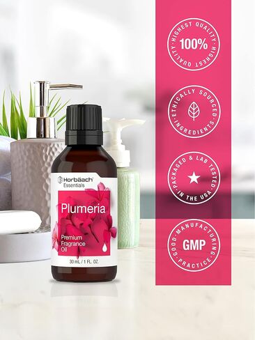 زيت عطري بلوميريا | 4 أونصة سائلة (118 مل) | درجة ممتازة | للناشرين وصناعة الشموع والصابون والمشروعات اليدوية والمزيد | بواسطة هورباخ in Kuwait