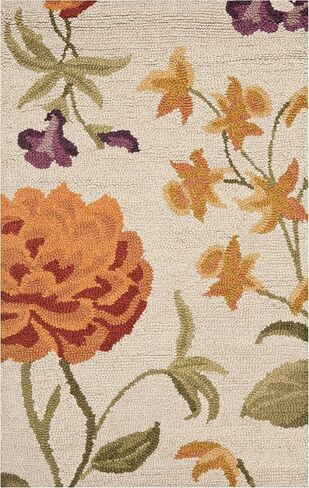 مجموعة SAFAVIEH Blossom مقاس 2'6" x 4' عاجي/متعدد BLM788B سجادة مصنوعة يدويًا من الصوف الفاخر مزين بالزهور in Saudi Arabia