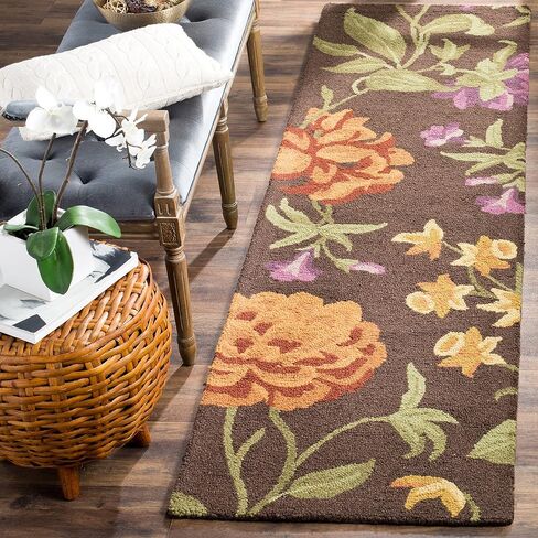 مجموعة SAFAVIEH Blossom مقاس 2'6" x 4' عاجي/متعدد BLM788B سجادة مصنوعة يدويًا من الصوف الفاخر مزين بالزهور in Saudi Arabia