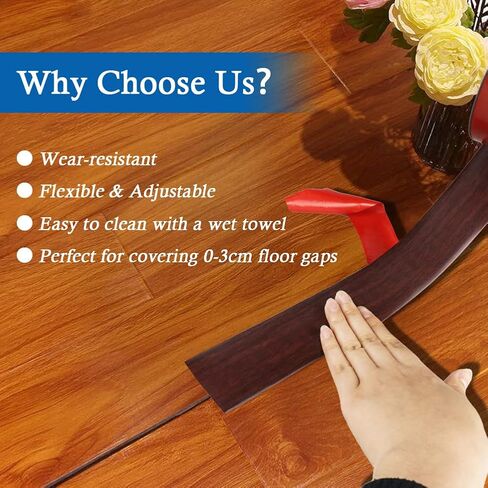 Floor Transition Strip Floor Cover Strips Self Adhesive Flooring Transitions Laminate Floor Strip 2" Wide Vinyl Floor Flat Divider Strip Elegant Wood Grain Design (5cm, 6.56Ft, Gray) in Saudi Arabia