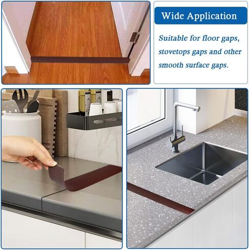 Floor Transition Strip Floor Cover Strips Self Adhesive Flooring Transitions Laminate Floor Strip 2" Wide Vinyl Floor Flat Divider Strip Elegant Wood Grain Design (5cm, 6.56Ft, Gray) in Saudi Arabia