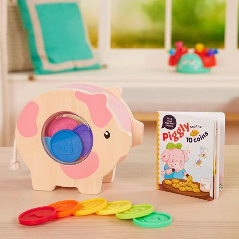 Battat Education – Piggy Bank for Kids – Educational Pig Toy – Developmental Playset – Fine Motor Skills – 18 Months + – Save & Count Piggy Bank in Kuwait