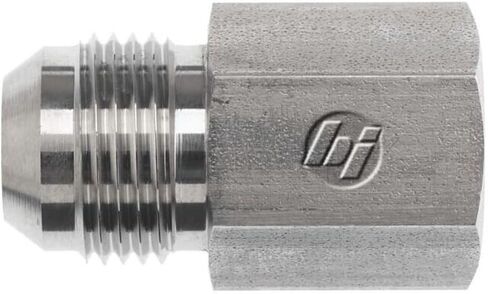 Brennan Industries 2405-14-12 تركيب أنبوب فولاذي مستقيم، 1-3/16"-12 SAE x 3/4"-14 NPTF خيط، 7/8" ذكر JIC x 7/8" أنثى NPTF in Saudi Arabia