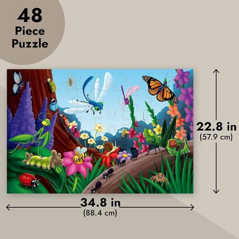 48-Piece Noahs Ark Jumbo Floor Puzzle for Kids Ages 3-5, Jigsaw Puzzle for Preschool, Kindergarten, Elementary School Classroom Learning Activities (2x3 ft) in Saudi Arabia